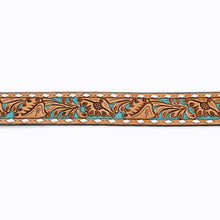 Load image into Gallery viewer, Beautifully Hand-Tooled Genuine American Leather Belt