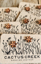 Load image into Gallery viewer, Wild Flower Genuine Leather Post Earrings