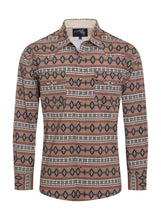 Load image into Gallery viewer, Men's Western Pearl Snap Aztec Print Shirt
