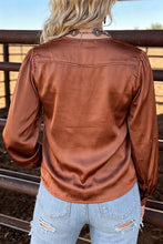 Load image into Gallery viewer, Western Pearl Snap Button Up Collar Long Sleeve Solid Shirt