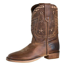Load image into Gallery viewer, TuffRider Youth Rocky Mountain Star Snake Printed Square Toe Western Boots