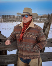 Load image into Gallery viewer, Sherpa-Lined Southwestern/Aztec Jacket