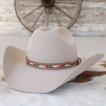 Load image into Gallery viewer, Carved Feather Leather Hat Band