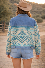 Load image into Gallery viewer, Denim Aztec Jacket