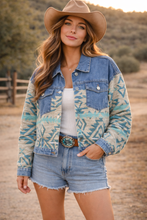 Load image into Gallery viewer, Denim Aztec Jacket