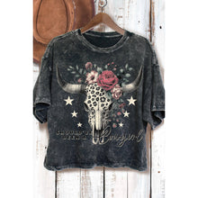 Load image into Gallery viewer, Should've Been a Cowgirl Mineral Wash Crop Top
