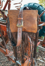 Load image into Gallery viewer, The Lancaster Cowhide Leather Tooled Bag
