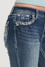 Load image into Gallery viewer, Steer Head Colorful Mid-Rise Boot Cut 32&quot;
