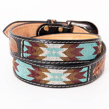 Load image into Gallery viewer, HILASON Hand Tooled/Beaded Leather Belt
