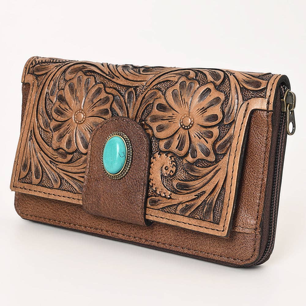 Tooled Leather Wallet