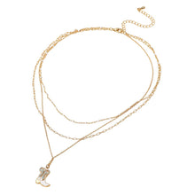 Load image into Gallery viewer, Enamel Bow Cowboy Boot Pendant Triple Layered Necklace
