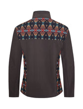 Load image into Gallery viewer, Women&#39;s Softshell Aztec Print Fleece-Lined Jacket Brown
