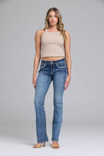 Load image into Gallery viewer, Steer Head Embroidery Mid-Rise Boot Cut 32"
