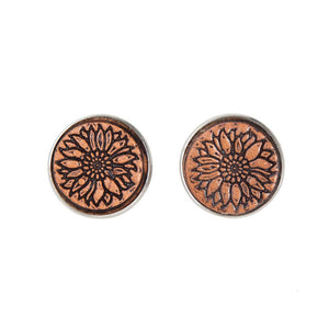 Tooled Stud Earrings