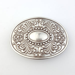 Western-Inspired Floral Etched Buckle