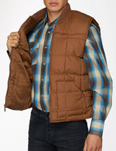 Load image into Gallery viewer, Men's Western Nylon Vest-Cognac
