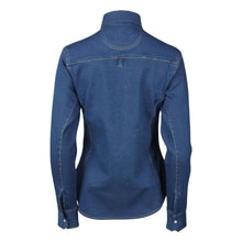 Load image into Gallery viewer,  TuffRider Stone Washed Western Stretch Denim Shirt With Pearl Snaps

