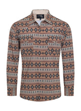 Load image into Gallery viewer, Men&#39;s Western Pearl Snap Aztec Print Shirt
