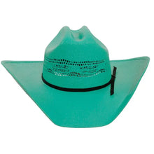Load image into Gallery viewer, Bangora Straw Cowgirl Hat - Style Chelsea - Turquoise
