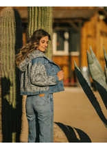 Load image into Gallery viewer, Aztec Denim Jacket
