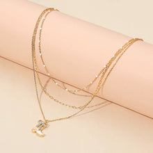 Load image into Gallery viewer, Enamel Bow Cowboy Boot Pendant Triple Layered Necklace
