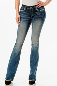 Steer Head Modify Mid Rise Boot Cut