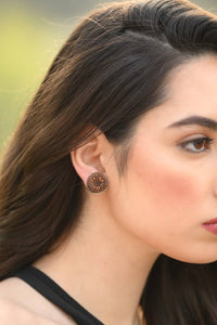Tooled Stud Earrings
