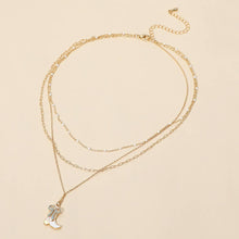 Load image into Gallery viewer, Enamel Bow Cowboy Boot Pendant Triple Layered Necklace
