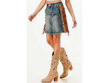 Load image into Gallery viewer, Tassel Denim Skirt
