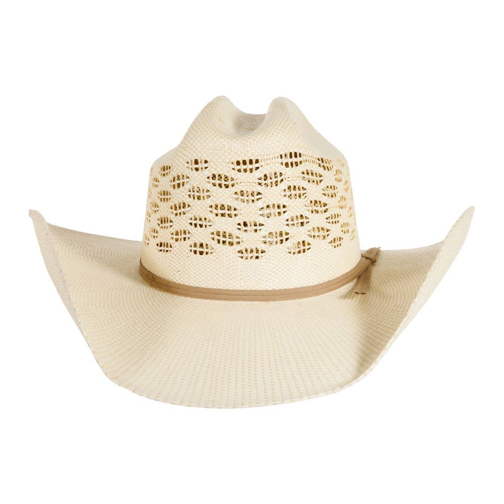 Vented Crown Bangora Straw Cowboy Hat - Style Cal
