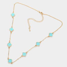 Load image into Gallery viewer, Quatrefoil Station Necklace
