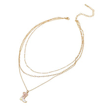 Load image into Gallery viewer, Enamel Bow Cowboy Boot Pendant Triple Layered Necklace

