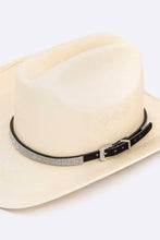 Load image into Gallery viewer, Crystal Embellished Leather Hat Belt
