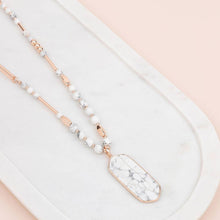 Load image into Gallery viewer, Rose Gold Howlite Pendant Necklace
