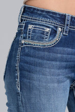 Load image into Gallery viewer, Steer Head Embroidery Mid-Rise Boot Cut 32"
