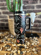 Load image into Gallery viewer, Black Cactus &amp; Bull Travel Mug
