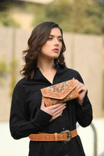 Load image into Gallery viewer, Tooled Leather Trifold Cowhide Wallet
