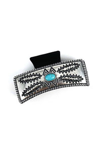 WESTERN STYLE TURQUOISE CASTING HAIR CLAW