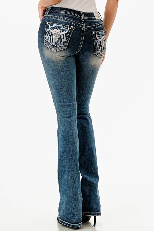 Steer Head Modify Mid Rise Boot Cut