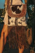 Load image into Gallery viewer, Jessie Cowhide Fringe Purse
