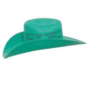 Bangora Straw Cowgirl Hat - Style Chelsea - Turquoise