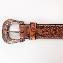 Load image into Gallery viewer, HILASON Hand Tooled/Beaded Leather Belt
