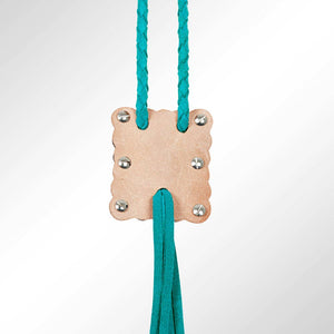 Braided Genuine Leather Necklace/Bolo