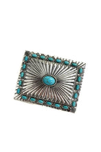 Load image into Gallery viewer, WESTERN TURQUOISE STONE CONCHO BELT BUCKLE
