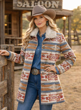 Load image into Gallery viewer, Ladies Long Aztec Jacket
