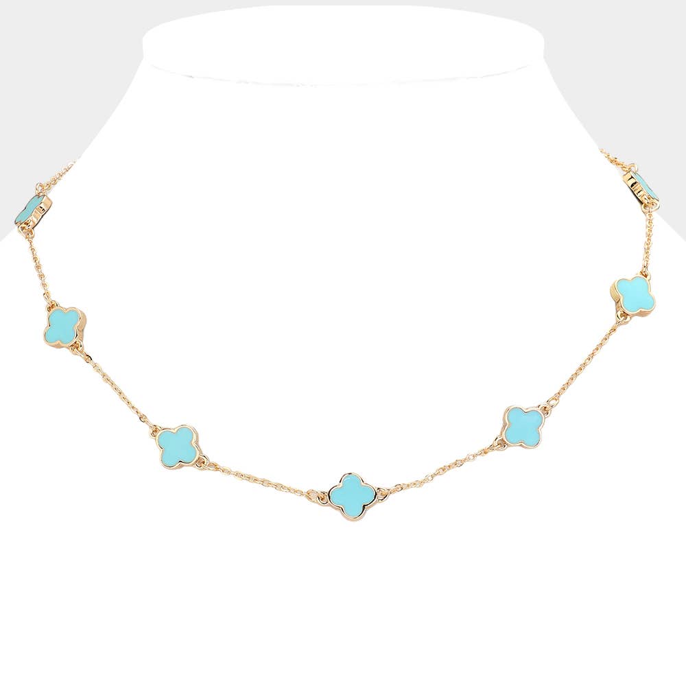 Quatrefoil Station Necklace
