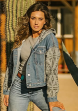 Load image into Gallery viewer, Aztec Denim Jacket
