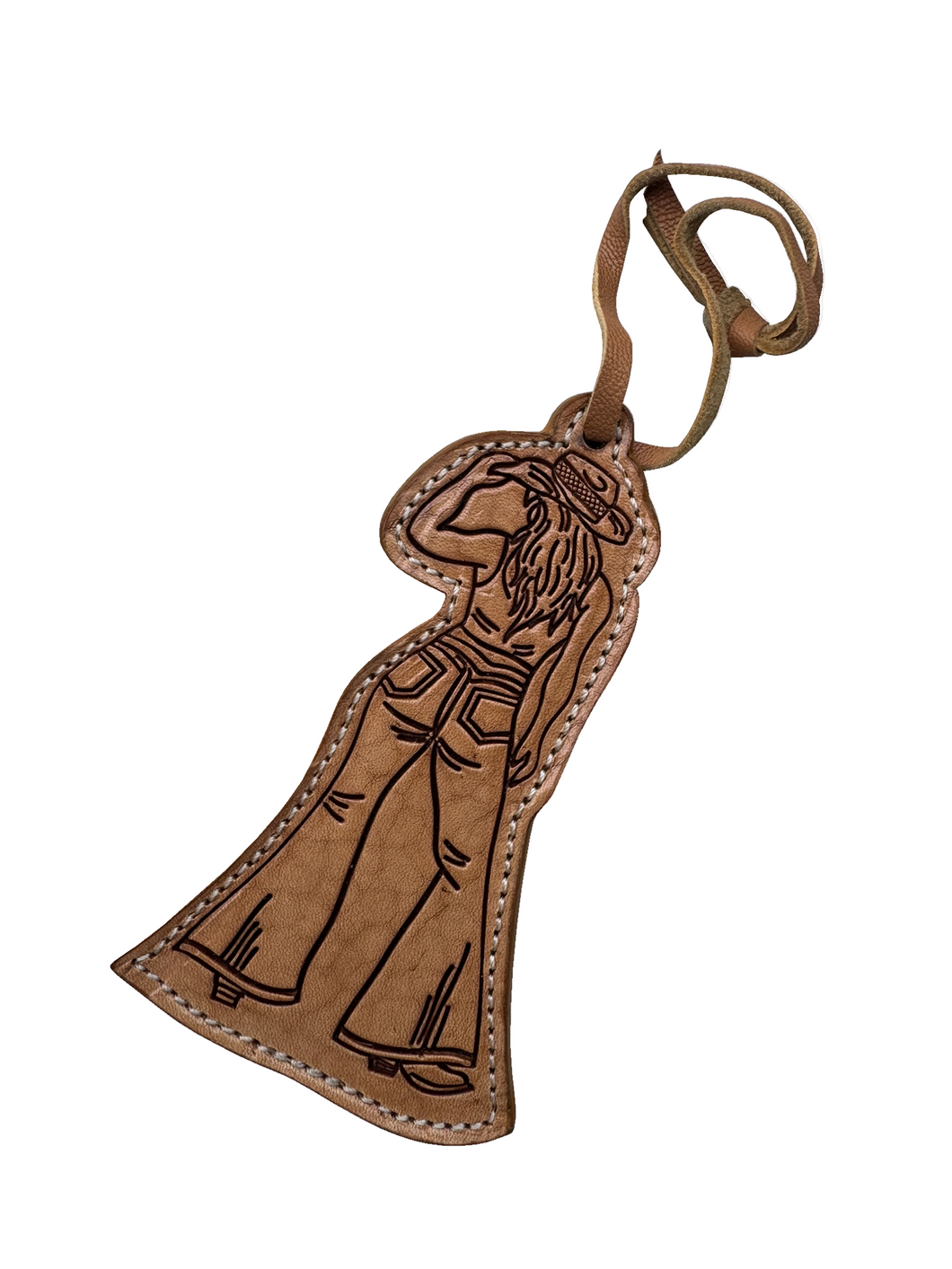 Cowgirl – Tooled Leather Bag Charm