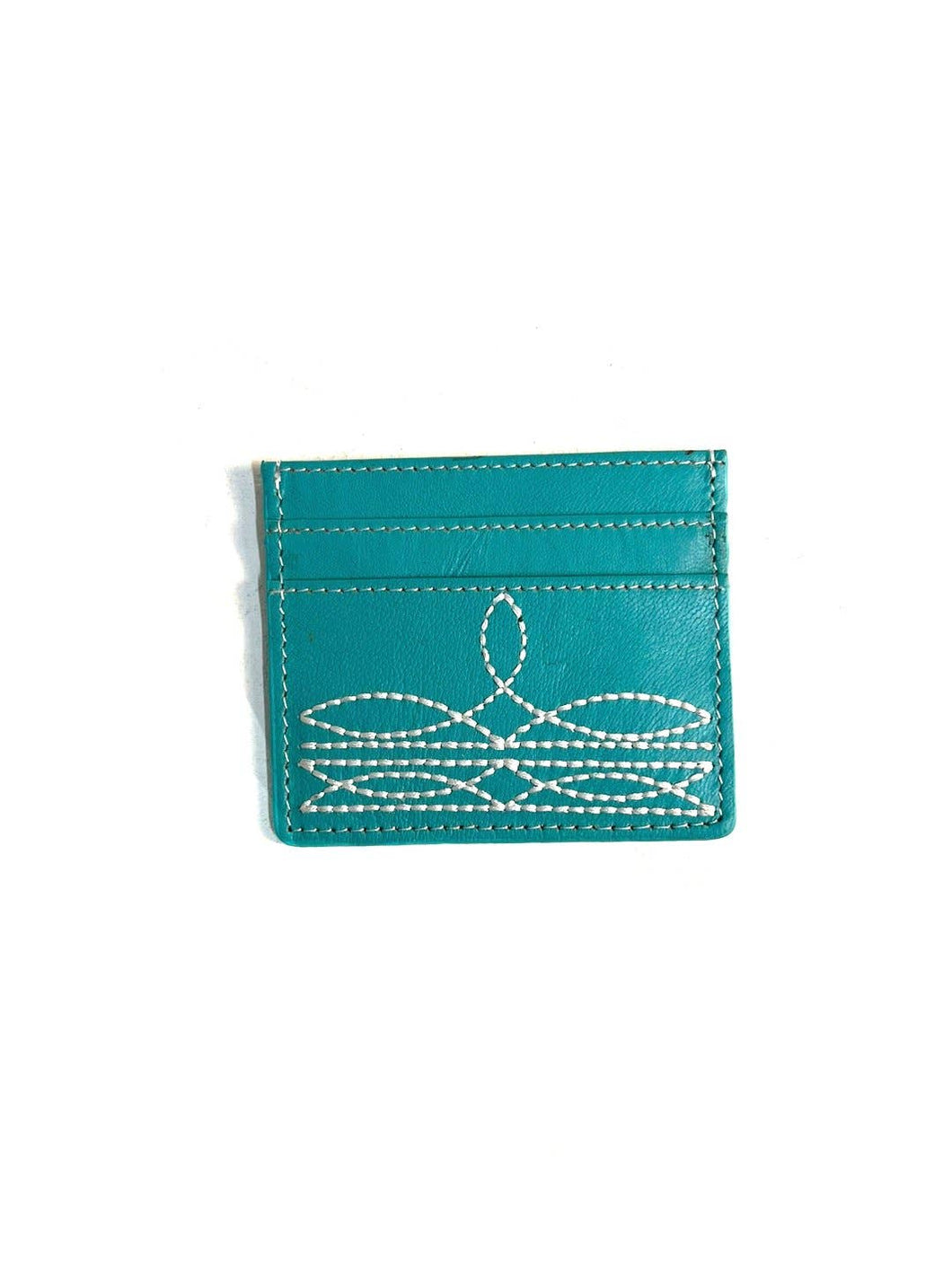 WESTERN GENUINE LEATHER BOOT STITCH CARD HOLDER
