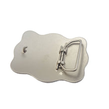 Load image into Gallery viewer, Western Inspired Matte Silver Plaque Buckle

